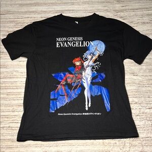 Neon Genesis Evangelion Black Graphic T-Shirt